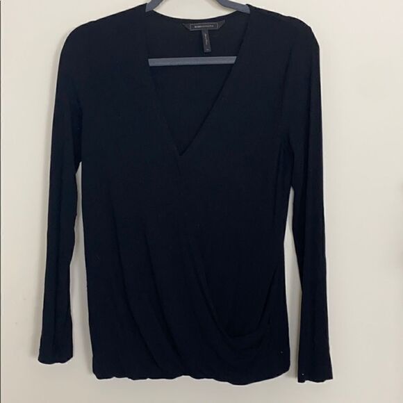 BCBGMAXAZRIA | Black Cathryn Wrap Top | XS - Picture 2 of 6